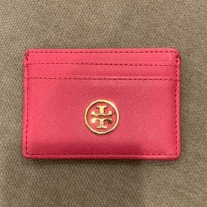Tory Burch pink card case